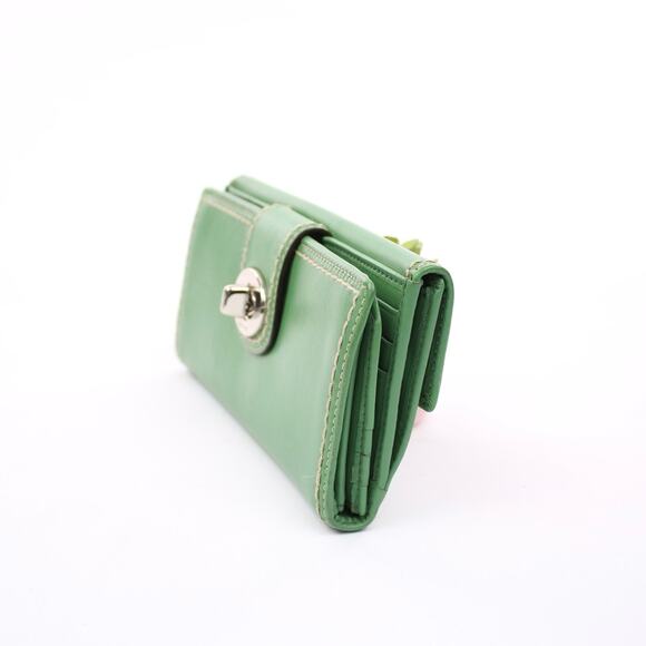 Coach Vintage Green Leather Turnlock Wallet - Picture 4 of 10